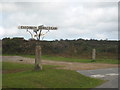Finger post on the edge of Treslea Downs in PL30 4DL