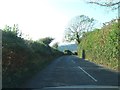 Road north of Sorley, leading to valley of River Avon in TQ7 4BP