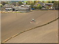Tractor in dusty field, Upper Hurst Farm in S6 1EZ