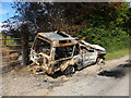Grateley - Burnt Out Car in SP11 8LE