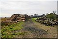 Timber stacks at Little Woolden Hall in WA3 5AR