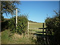 A junction of paths, north of Alverstone in PO36 0ET