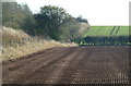 Ploughed field by former railway line in S80 4LT