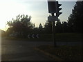 Roundabout on St Peters Way and Guildford Road in KT16 0RS