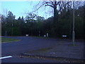 Roundabout for Burwood Park on Queens Road in KT12 5BX