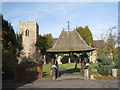 All Saints' church and lychgate in Swinderby