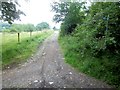 Bridleway leaves lane in GL53 9QS