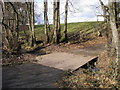 Crossing the Nant (brook) bridged ford in LD3 7BQ