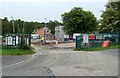Summertime construction work, St James Primary School, Caerphilly in CF83 1PP