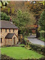 House and rail bridge at Coytrahen in Pen-y-bont ar Ogwr - Bridgend