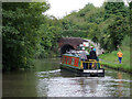 Narrowboat approaching Preston Brook Tunnel, Cheshire in WA7 3FY