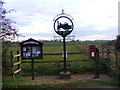 Notice Board,Village Sign & White Horse Farm Postbox in NR35 1NA