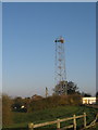 Terrestrial microwave communications tower and aerials in CW7 4DY
