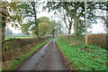 Towards Hartley Green Farm in ST18 0HJ