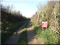 Bridleway towards Hill House in DH6 1LG