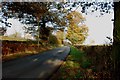 Looking up Milwich Lane towards Lane Farm in ST18 0DZ