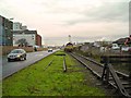 Road and railway, Barry Docks in CF64 5AH