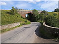 B974 heading under the railway bridge to Marykirk in AB30 1XE