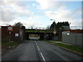 The rail bridge on Kilnhurst Road in S64 8NZ
