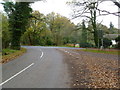 Sutton Hill, road junction in BH21 8LJ