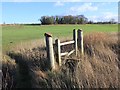 Stile on footpath to Harbury in CV33 9NL