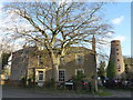 House and mill tower in Gedney Dyke, Lincolnshire in Gedney Dyke