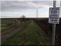 Farm track and Electricity Pylon in NG23 5TU