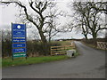 Entrance from Butterwick Road to Mill House Riding Centre in TS21 4BD