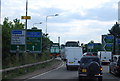 Traffic on the slip road to Junction 30 in RM15 5JR