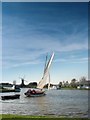 Sailing through Thurne. Norfolk in NR29 3BT