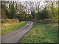 Road by the weir in MK18 3RY