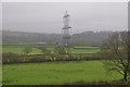 Mid Devon : Pylon & Grassy Field in EX16 9DF