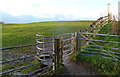 Kissing gate into Littleton Warth in BS35 1NP