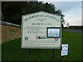 Signboard, Church of Our Lady, Merevale in CV9 2LA