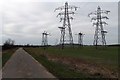Electricity Pylons near The Drove in Helpringham & Osbournby Ward