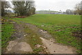 Farmland access track in Gobion Fawr Community
