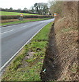 Ditch at the northern edge of the A4222 near Cowbridge in CF71 7DU