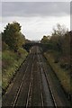 Railway line towards Crewe in Aston Juxta Mondrum