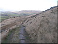 The Pennine Bridleway descending towards Blarney Castle in OL14 6JJ
