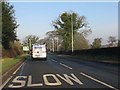 A49 approaching the A54 crossroads in CW6 9EH