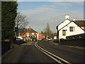 Cuddington crossroads from the A49 railway bridge in CW8 2LQ