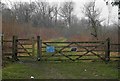 Entrance gates to South Moon Ridings nature reserve in GL9 1BY