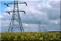 Power lines north of Buckworth in PE28 5AP