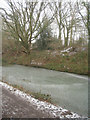 Semi frozen Basingstoke canal in GU51 5SG