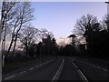 Dusk in Horndean Road in PO9 5NA