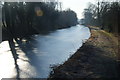 Frozen Staffordshire and Worcestershire Canal in ST17 4EZ