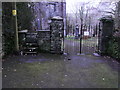 Entrance gates and stile to St. Brynach's Church in SA36 0DS