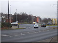 A629 approaching roundabout in S61 1RJ