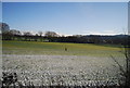 Snowy field north of Alderley Edge in SK9 7LR