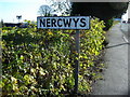 Nercwys village sign in CH7 4EJ